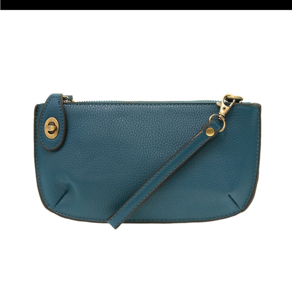 Joy Susan Handbags - Joy Susan Teal Vegan Leather Mini Crossbody Bag Wristlet Clutch NWT